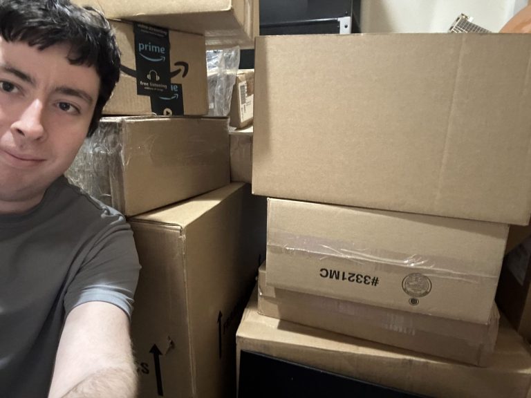 In Front Of Boxes